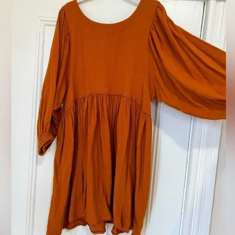 Free People Rust Orange Mini Dress - Picture 7 of 9
